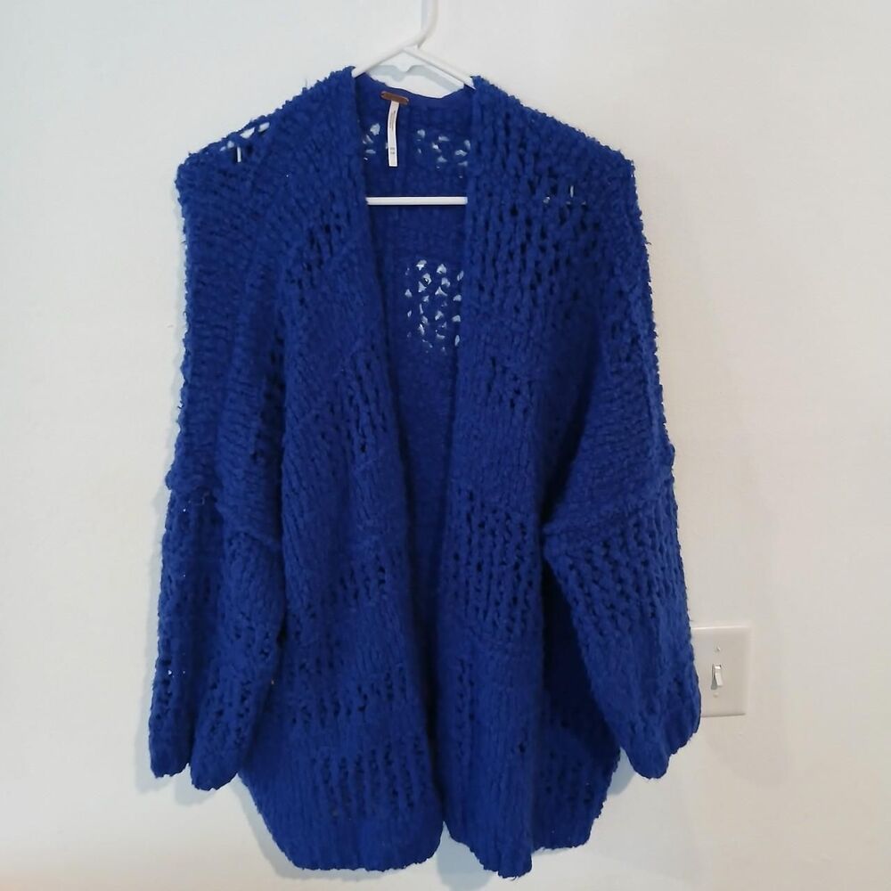 Free-people Women's Blue Cardigan